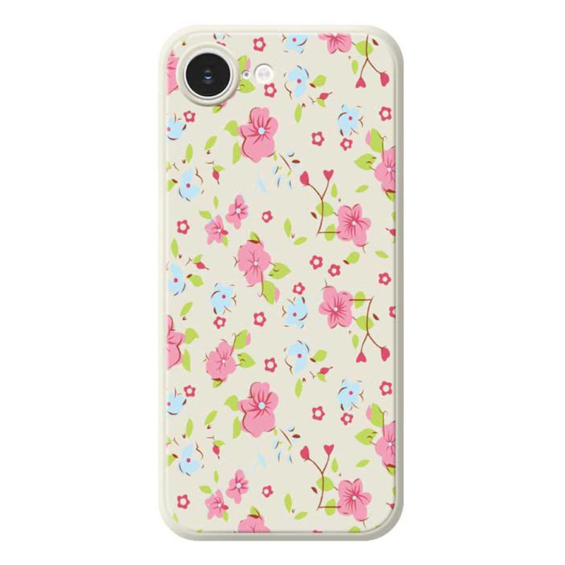 iPhone Cover 17E / 16E Gerader Rand Kleine Blumen