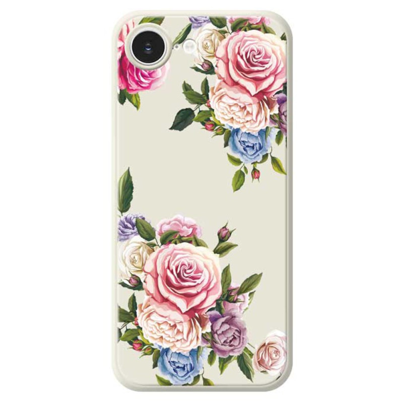 iPhone Cover 17E / 16E Gerader Rand Pfingstrosen