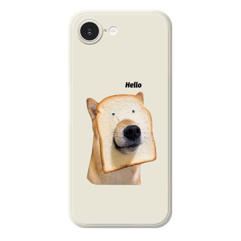 iPhone Cover 17E / 16E mit geradem Rand Hundemotiv Toast