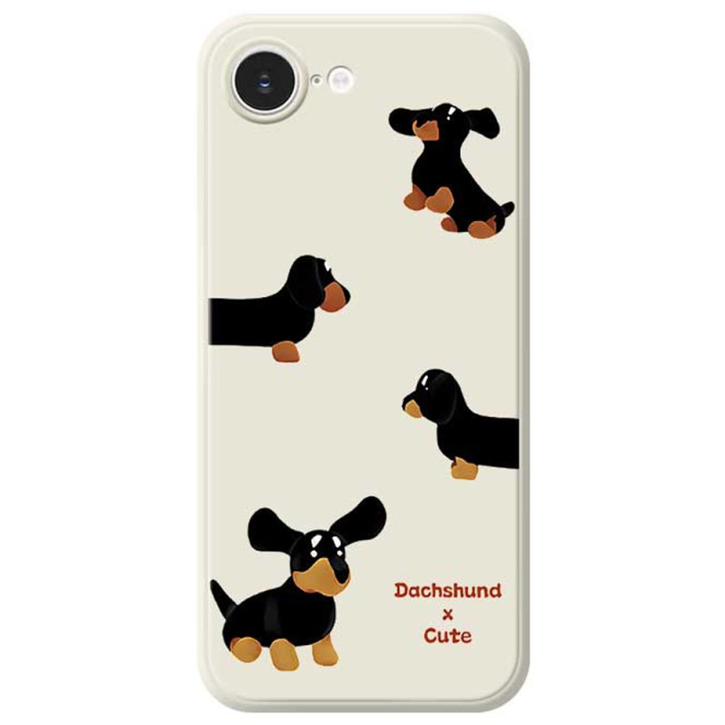 iPhone Cover 17e / 16e Rechter Rand 4 Dackel
