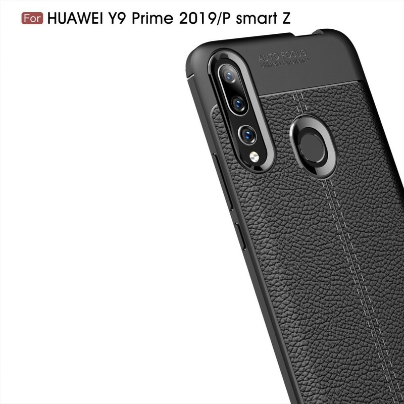 Huawei P Smart Z Cover Lederoptik Litschi Double Line