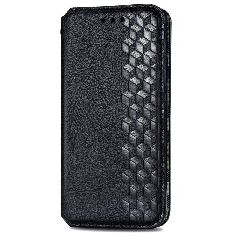 Flip Cover Xiaomi 17 Wildleder-Effekt Frise Rautenmuster