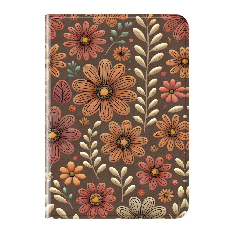 Xiaomi Pad 8 / 8 Pro / 7 / 7 Pro Tasche Blumen Braun