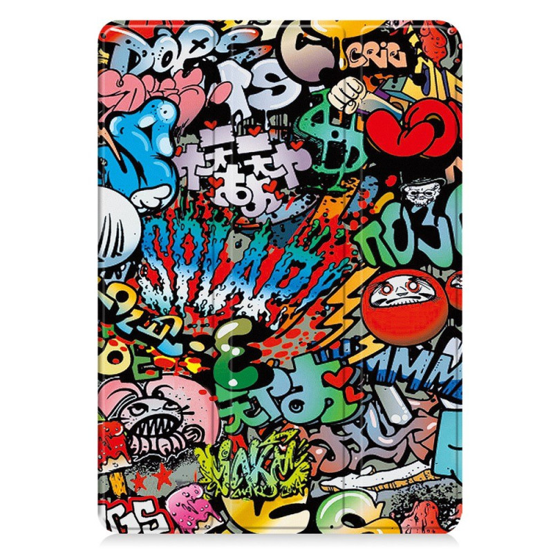 Smart Case Samsung Galaxy Tab A11 Plus / A9 Plus Stifthalter Graffiti-Motiv