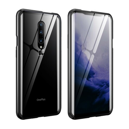OnePlus 7 Pro Schutzhülle aus gehärtetem Glas mit Metallkanten