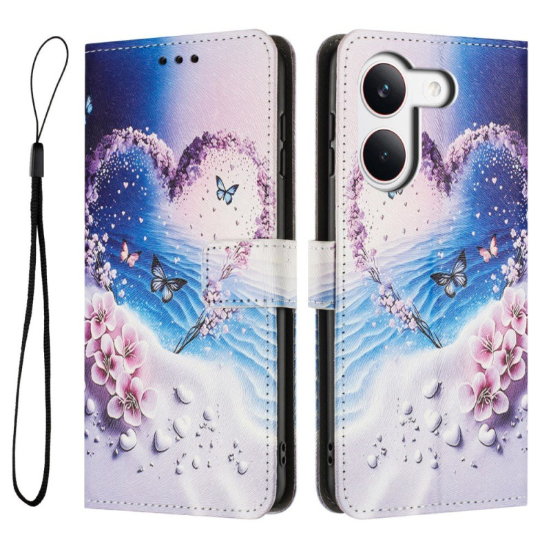 Hülle Poco X8 Pro 5G Herzmotiv Schmetterlinge