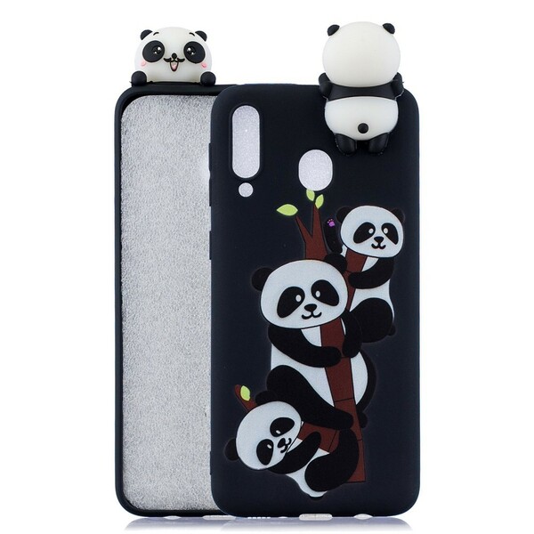 Samsung Galaxy A40 3D Pandas Auf Bambus Cover