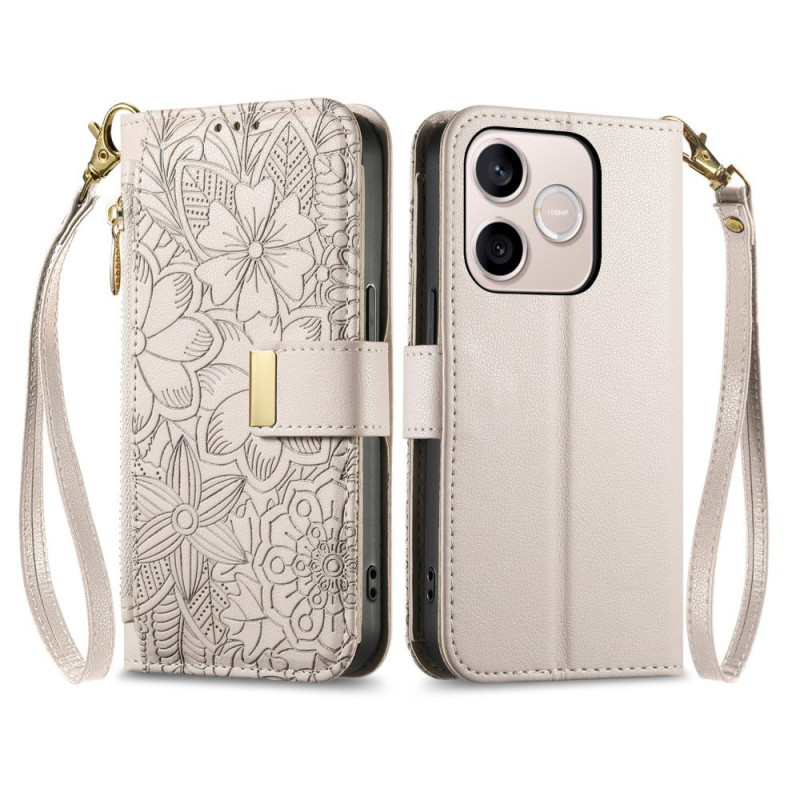 Hülle Honor 600 Lite Portemonnaie Floral
