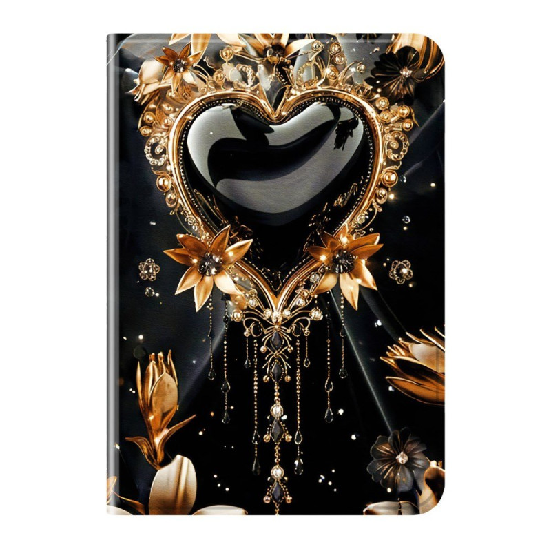 Xiaomi Redmi Pad 2 Herz-Tasche Schwarz und Gold