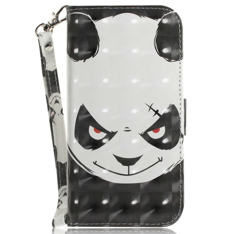 Housse Oppo A6 5G / A6X 5G / 4G Angry Panda à Lanière