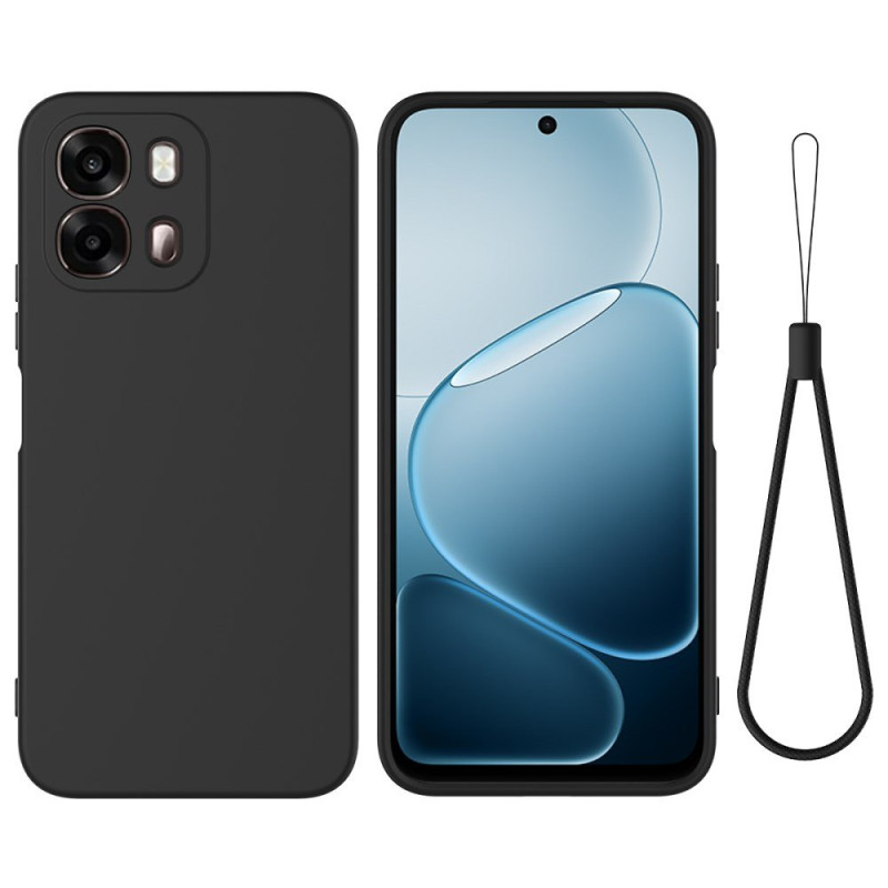 Oppo A6 5G Liquide Silikonhülle mit Riemen