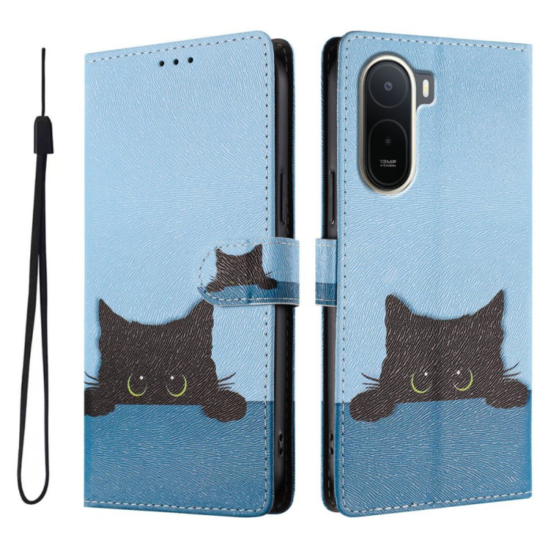 Xiaomi Redmi A7 Pro Tasche Katze Schwarz