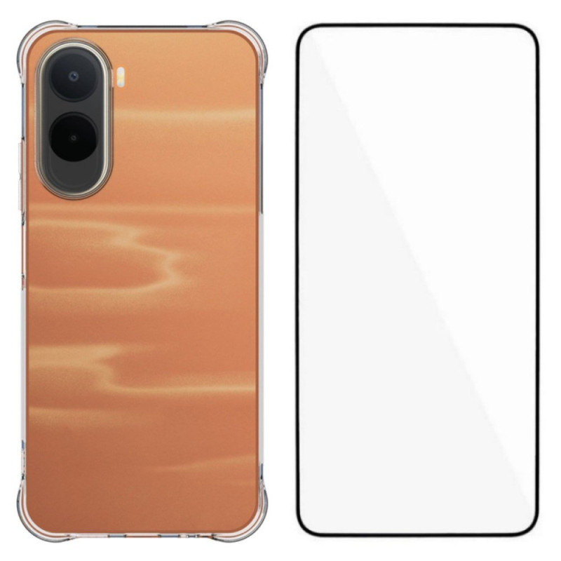 Transparentes Xiaomi Redmi A7 Pro Cover mit Displayschutzfolie