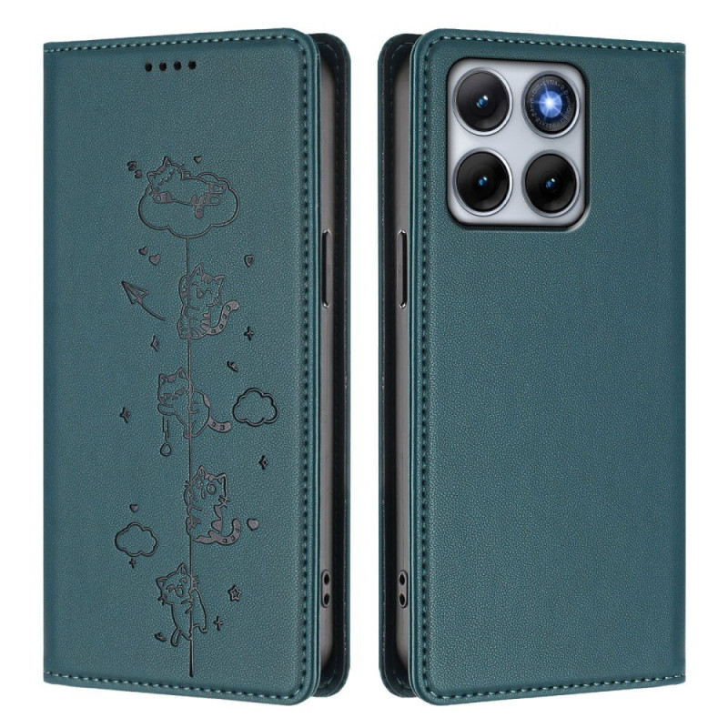 Flip Cover Motorola Edge 70 Fusion Design Katze (anti-RFID