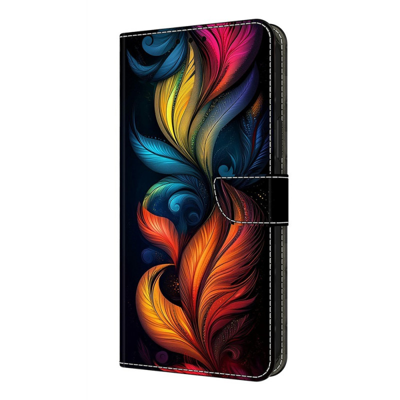 Motorola Edge 70 Fusion Hülle Bunte Federn