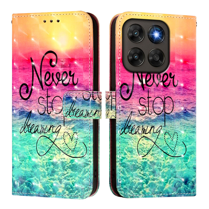 Housse Moto G77 / G67 Never Stop Dreaming