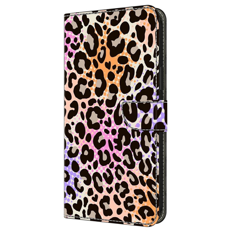 Moto G77 / G67 Leopard Farbige Tasche