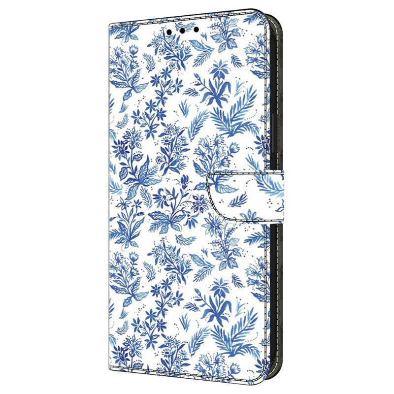 Hülle Moto G77 / G67 Fleurettes Bleues