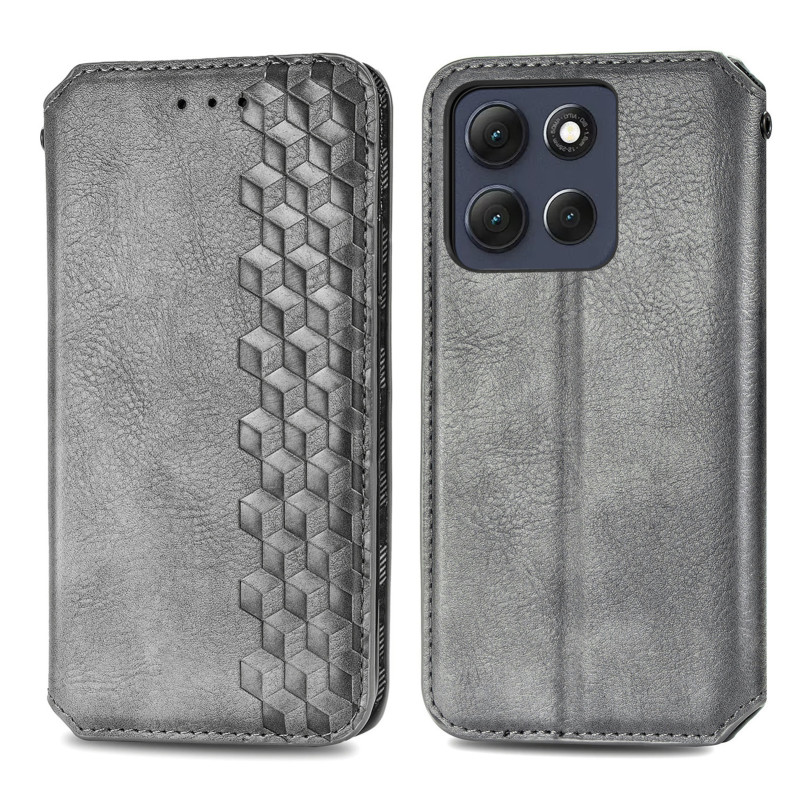 Flip Cover Moto G77 / G67 Wildleder-Effekt Vintage
