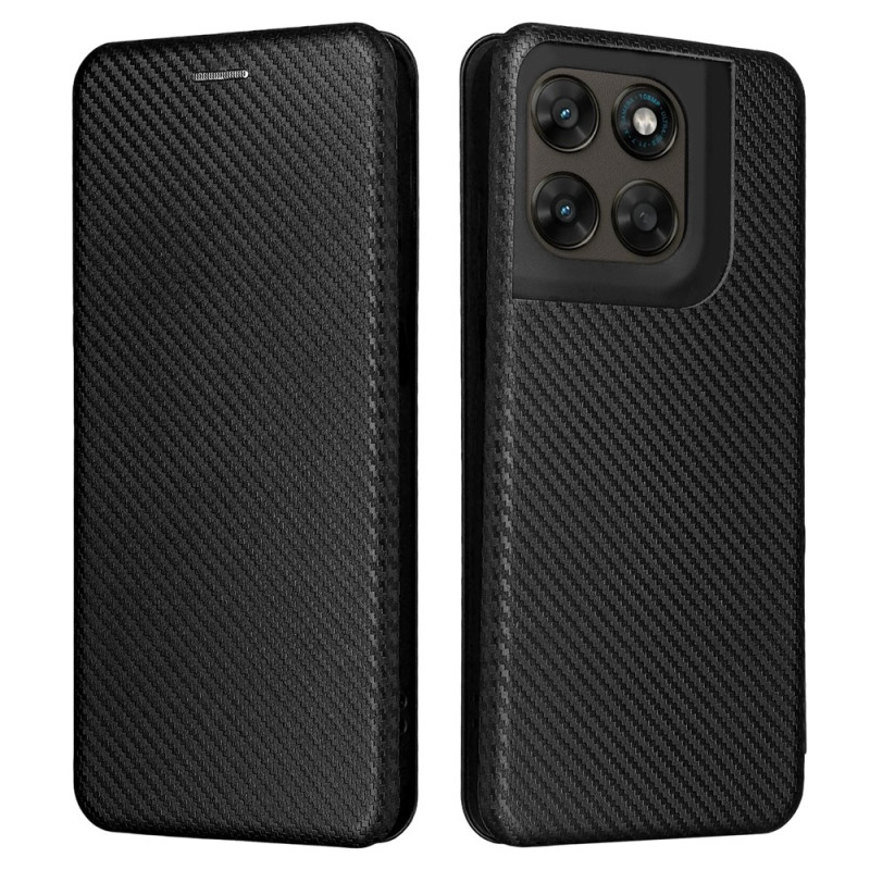Flip Cover Moto G77 / G67 Kohlefaser