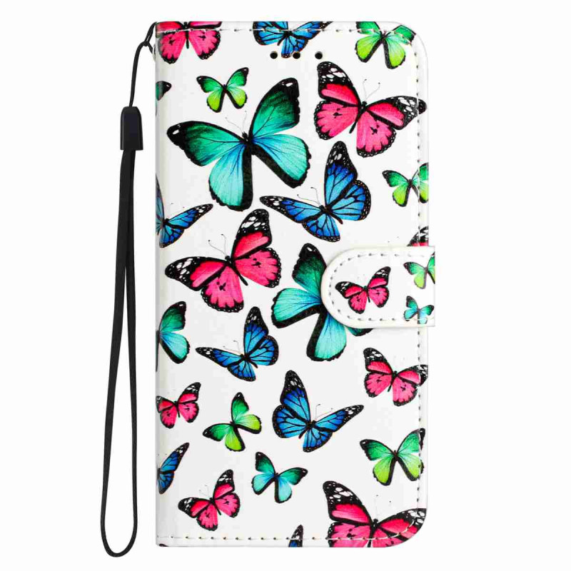 Honor 600 Hülle Bunte Schmetterlinge
