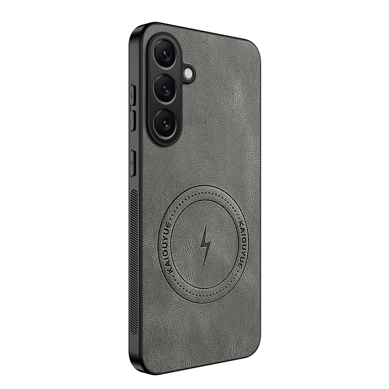 Samsung Galaxy A27 5G Magnetisches Cover mit Ledereffekt