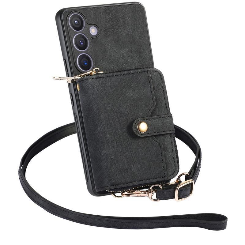 Samsung Galaxy A27 5G Cover Brieftasche mit Schulterriemen