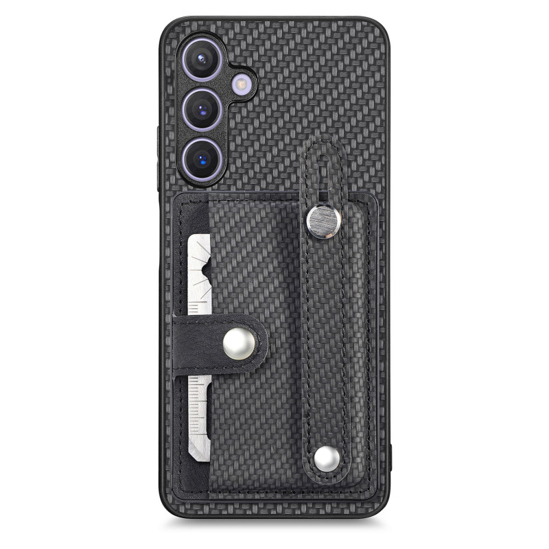 Samsung Galaxy A27 5G Cover Kartenhalter und Gurt Kohlefaser