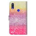 Xiaomi Redmi Note 7 Gradient Glitter Hülle Magentas