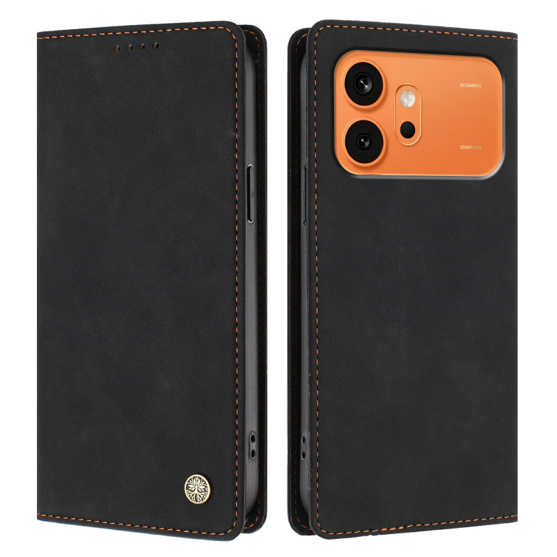 Flip Cover Honor 600 / 600 Pro Wildlederoptik Niete