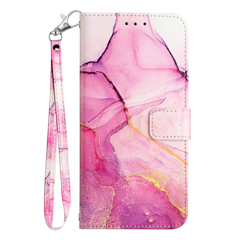 Tasche Honor 600 / 600 Pro Marmor mit Riemen