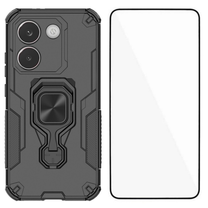 Poco X8 Pro 5G Ring Resistant Cover mit Screen Protector