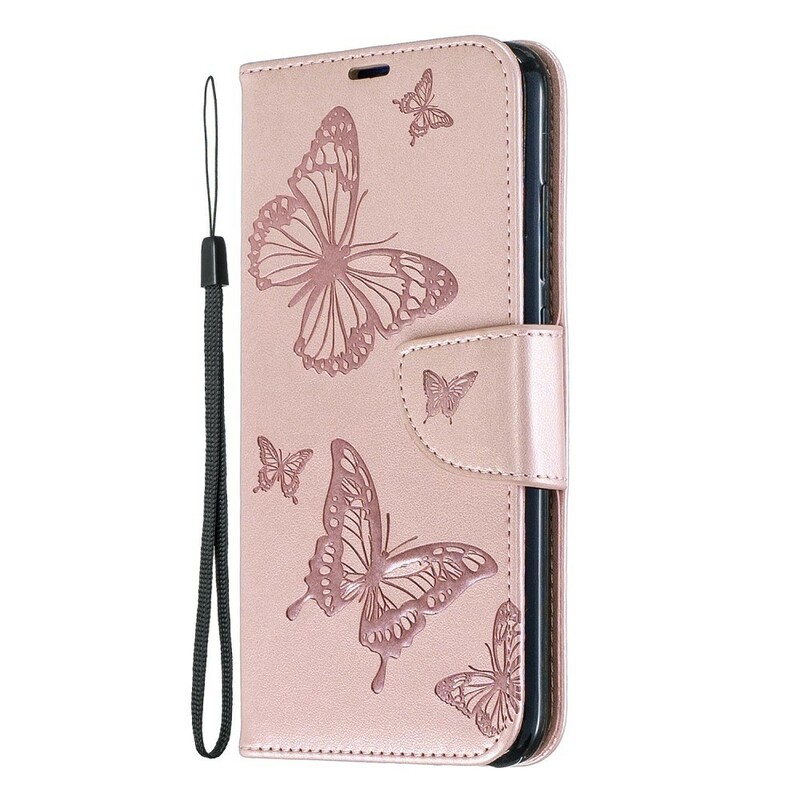 Xiaomi Redmi Note 7 Tasche Bedruckte Schmetterlinge mit Riemen Xiaomi Redmi Note 7 Tasche Bedruckte Schmetterlinge mit Riemen
