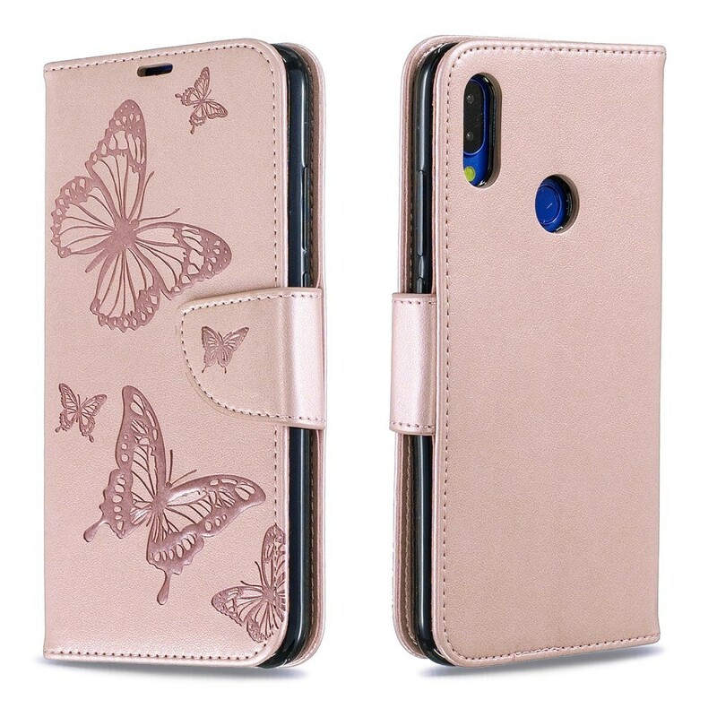 Xiaomi Redmi Note 7 Tasche Bedruckte Schmetterlinge mit Riemen Xiaomi Redmi Note 7 Tasche Bedruckte Schmetterlinge mit Riemen