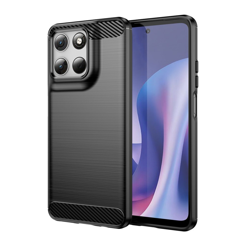 Moto G67 Power / G57 Power Kohlefaser Cover Gebürstet