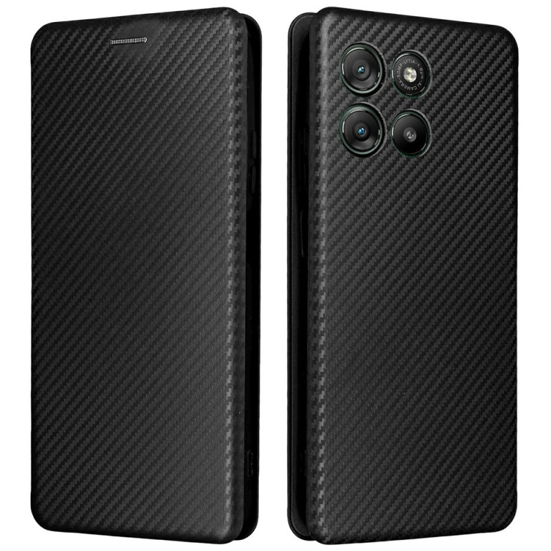 Flip Cover Moto G67 Power Kohlefaser