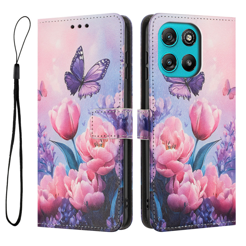Tasche Moto G67 Power / G57 Power Tulpen