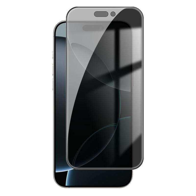 Anti-Espion Schutz aus gehärtetem Glas für iPhone 16 Pro Display