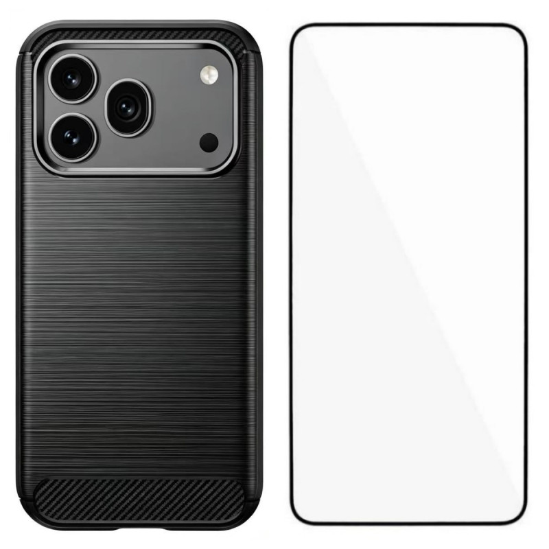 Gehäuse Honor 600 Pro Gebürstete Kohlefaser mit Displayschutzfolie