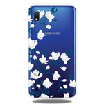 Samsung Galaxy A10 Hülle Weiße Blumen
