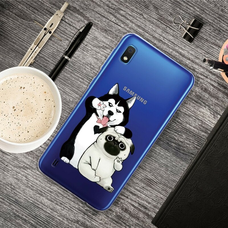 Samsung Galaxy A10 Cover Lustige Hunde