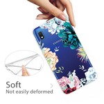 Samsung Galaxy A10 Hülle Transparent Aquarell Blumen