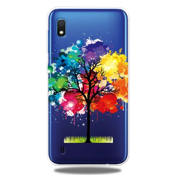 Samsung Galaxy A10 Transparente Hülle Aquarell-Baum