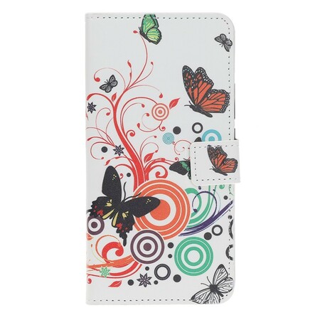 Honor 20 Hülle Schmetterlinge und Blumen