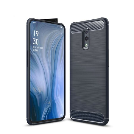 Oppo Reno Kohlefaser Cover Gebürstet