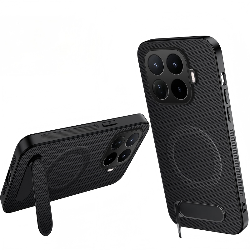 Xiaomi 17T Pro Kohlefaser Cover mit Halterung