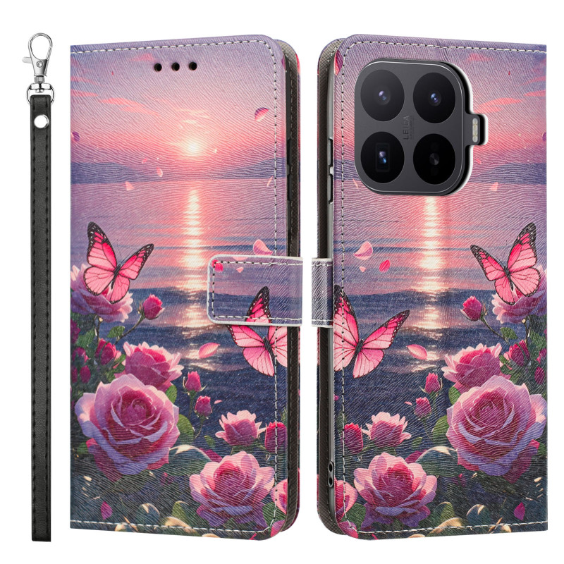 Xiaomi 17T Hülle Blumen und Schmetterlinge