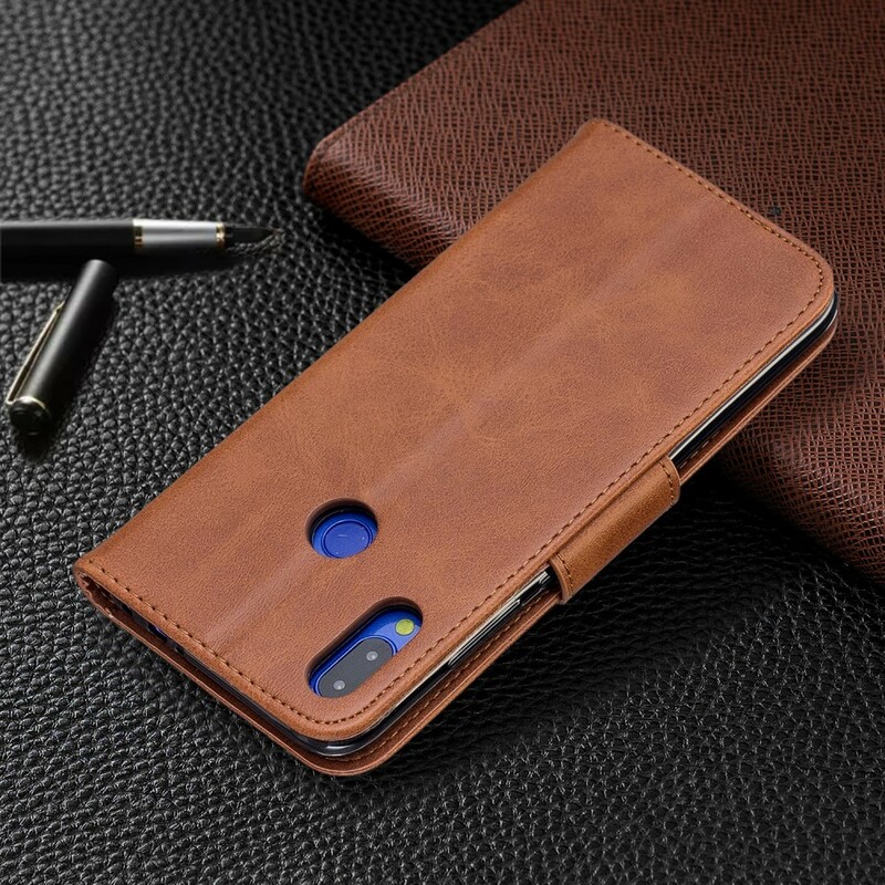 Xiaomi Redmi Note 7 Hülle Glatte Schräge Klappe
