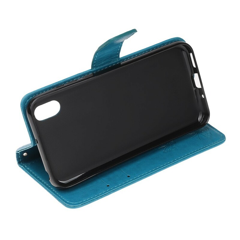 Hülle Huawei Y5 2019 Schmetterlinge Und Blumen Mit Riemen