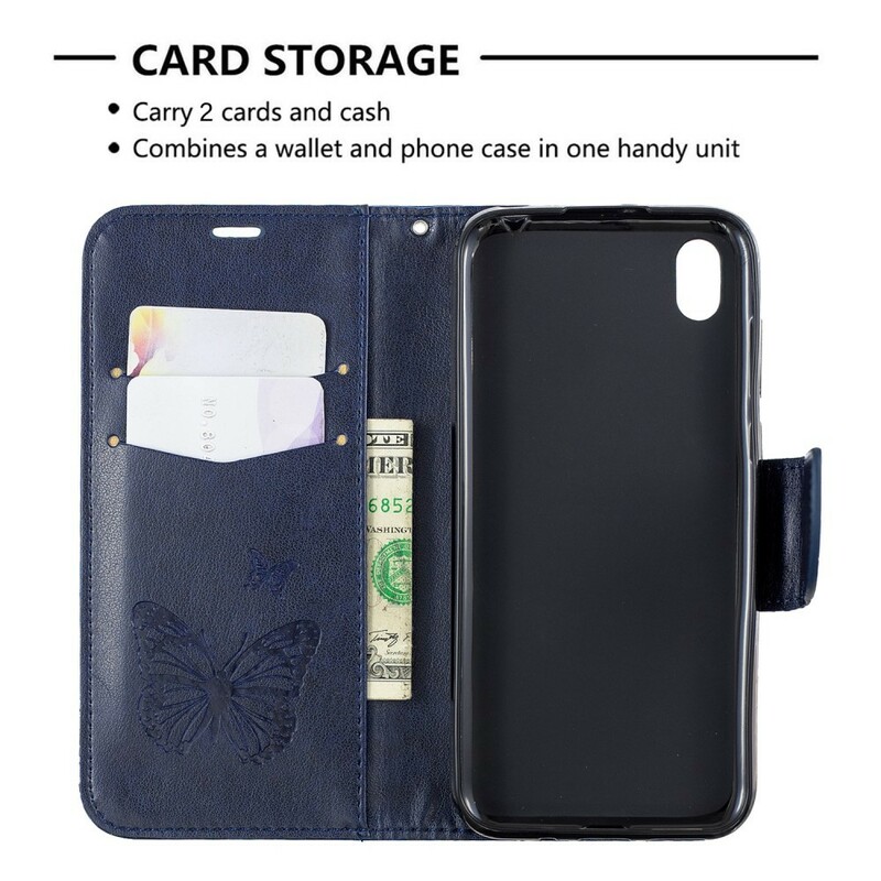 Huawei P30 LIte Schmetterlinge und Schräge Klappe Hülle